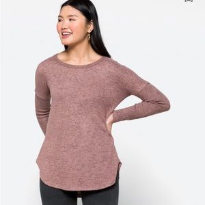 BOBEAU Freestyle Bartie Hacci Ribbed Sleeve Knit Top